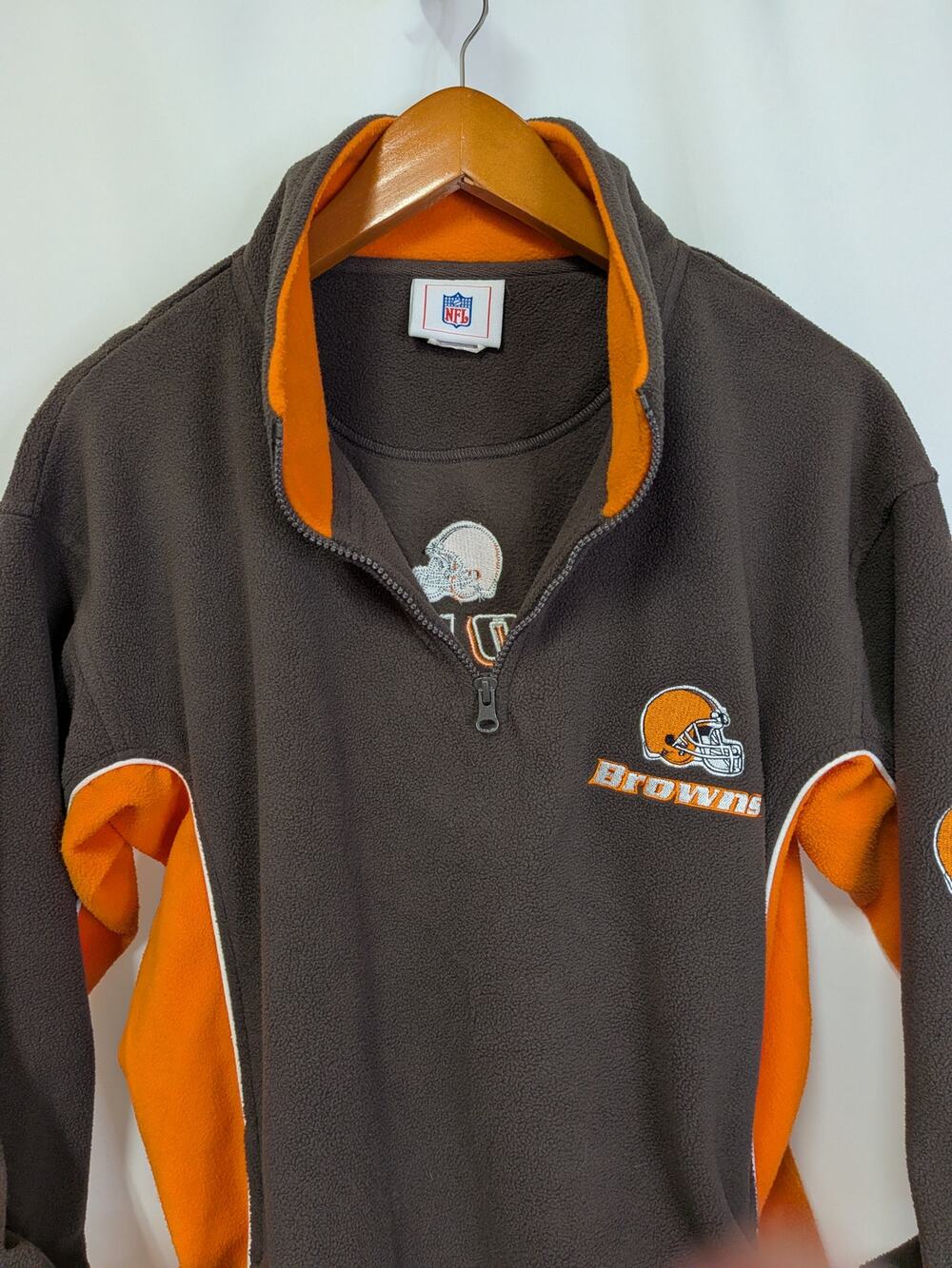 Cleveland Browns 1/4 Zip Pullover Fleece NFL Men's M